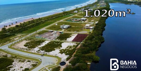Terreno com 1.020m² – lado mar – Alphaville Guarajuba – Bahia